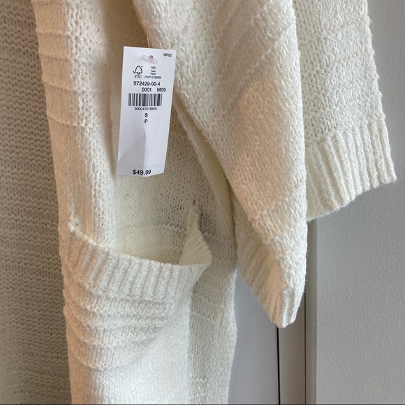 👚NWT Old Navy textured open front cardigan in white 👚 - Picture 6 of 6